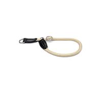 lionto Collier pour Chien avec arrêt de Traction, 60 cm x 1 cm, Beige | Nylon résistant, boucle robuste, réglage continu et anneau en D pour fixer la laisse pendant les promenades