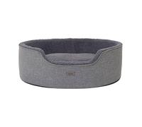 lionto Panier Chien avec Coussin réversible Panier Chat lit Chien Peluche Lavable, (S) 73x60 cm Gris