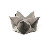 lionto Coussin Couronne pour Chat/Chien, 60 x 35 cm, Gris Clair/Gris foncé | Coussin décoratif aspect daim avec rembourrage doux et modulable, pour le repos des chats et petits chiens