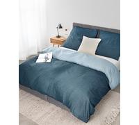 lionto dibea Parure de lit réversible en 100% Coton renforcé 135 x 200 cm, taie d'oreiller 80 x 80 cm, 2 pièces pour Toutes Les Saisons, Facile d'entretien et indéformable, avec Certificat Oeko-TEX,