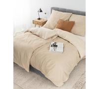 lionto dibea Parure de lit réversible en 100% Coton renforcé, 155 x 220 cm, taie d'oreiller 80 x 80 cm, 4 pièces pour Toutes Les Saisons, Facile d'entretien et indéformable, avec Certificat Oeko-TEX,