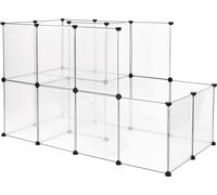 lionto Enclos en plastique sur 2 niveaux, extensible, 147x75x92 cm