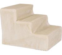 lionto Escalier pour chats avec revêtement en peluche, 46x36x34 cm, beige