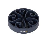 lionto Gamelle Anti-glouton pour Chiens et Chats, Ø 20 cm, Hauteur 5 cm, capacité jusqu'à 450 g, gamelle antidérapante en Plastique Alimentaire, résistant au Lave-Vaisselle jusqu'à 100°, Gris