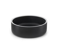 lionto Gamelle en Acier INOX, 1200 ML, Gamelle pour Chien avec Coussinet en Silicone antidérapant, Gamelle d'eau Inoxydable pour Chien et Chat, Lavable au Main, Noir, Variantes