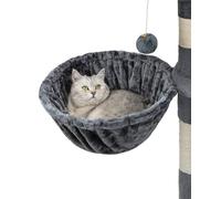 lionto Nid Douillet en Peluche Douce diamètre 40 cm, Profondeur 25 cm Gris Foncé