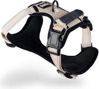 lionto Hundegeschirr gepolstert und reflektierend, Größe L, beige
