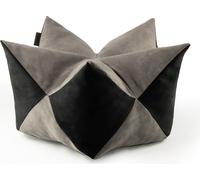 lionto Coussin en Forme de Couronne Coussin étoile Lit pour Chien Lit pour Chat Coussin pour Animaux de Compagnie, 60x35 cm Gris/Noir