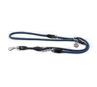 lionto Laisse Multifonction réglable pour Tous Les Chiens, Laisse bandoulière résistante aux intempéries jusqu'à 200 cm, Facile à Nettoyer avec mousquetons inoxydables, Bleu