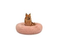 lionto Lit Donut pour Chiens et Chats, lit Rond Moelleux pour Petits et Grands Animaux domestiques, Ø60 cm, lit pour Chats en Peluche Doux, Coussin pour Chien avec Rembourrage Extra épais, Rose