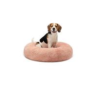 lionto Lit Donut pour Chiens et Chats, lit Rond Moelleux pour Petits et Grands Animaux domestiques, Ø80 cm, lit pour Chats en Peluche Doux, Coussin pour Chien avec Rembourrage Extra épais, Rose