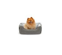 lionto Panier Chien 2-en-1 lit Chien Coussin réversible, (S) 60x50 cm Gris
