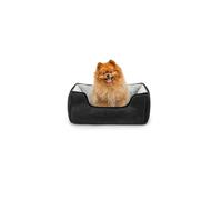 lionto Panier Chien 2-en-1 lit Chien Coussin réversible, (S) 60x50 cm Noir/Gris