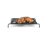 lionto Lit pour Chiens Couchette en Tissu Textilene, (L) 114x76 cm Noir