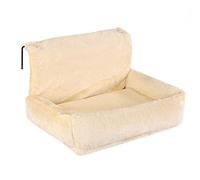 lionto Litière chauffante pour Chats avec revêtement en Peluche Douillet, avec Crochets métalliques adaptés à Tous Les radiateurs Courants, hamac pour Chat en matériau Confortable Lavable, Beige