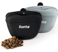 lionto Lot de 2 sacs à nourriture en silicone, gris et noir