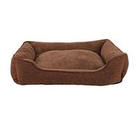 lionto Panier Chien Coussin Chien Corbeille Chien Housse Amovible, (M) 90x75 cm Marron