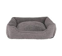 Lionto Panier Chien avec Coussin et Housse Amovible, (S) 75x60 cm Gris