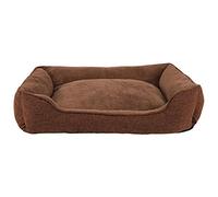lionto Panier Chien Coussin Chien Corbeille Chien Housse Amovible, (L) 110x80 cm Marron
