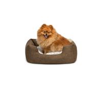 lionto Lit pour Chien Coussin réversible Panier Chiens, (S) 60x50 cm Marron