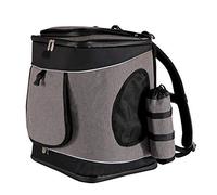 lionto Sac à Dos pour Chiens Sac à Dos pour Chats Pliable Sac de Transport pour Chiens Sac de Transport pour Animaux Domestiques, Gris/Noir