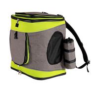 lionto Sac à dos pour petits chiens, gris/vert