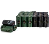 lionto Sachets pour déchets félins, 600 sachets, (40 rouleaux de 15 sachets), noir/vert