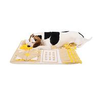 lionto Snuffle Tapis Chien Snuffle Tapis Tapis éducateur, (M) 70x60 cm Jaune/Marron