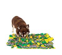 lionto Snuffle Tapis Chien Snuffle Tapis Tapis éducateur, (S) 50x34 cm Jaune/Vert