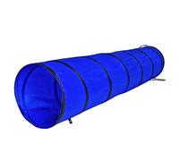 lionto Tunnel d’extérieur Robuste pour Grands & Petits Chiens, 200x40 cm, Tunnel de Jeu Pliable pour Enfants avec piquets, en matériau résistant, Tunnel d’agilité Stable avec Sac de Transport, Bleu