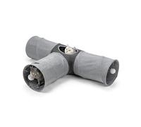 lionto Tunnel pour Chat à 3 Voies avec Balle de Jeu, 30x120x80 cm, Tunnel de Jeu Pliable et Extensible en Faux Lin Facile à Entretenir pour Chats, Jouet Robuste pour Chats, 30 cm