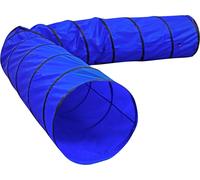 lionto Tunnel d’extérieur Robuste pour Grands & Petits Chiens, 500x60 cm, Tunnel de Jeu Pliable pour Enfants avec piquets, en matériau résistant, Tunnel d’agilité Stable avec Sac de Transport, Bleu