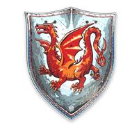 Bouclier de chevalier dragon d'ambre Liontouch | Jouet médiéval en mousse pour enfants, prêt pour l'aventure dans le royaume | Armes et armures d
