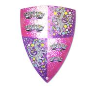 Liontouch - Bouclier de Princesse Cristal pour Filles 3-8 Ans | Jouet en Mousse pour Jeu d'Imitation des Enfants avec Le Thème Médiéval Rose & Argent Lionne | Armes & Armures pour Déguisements Royaux