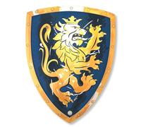 Liontouch - Bouclier du Chevalier Noble, Bleu/Large - Age 3-8 | 45 x 35 cm | Jouet en Mousse pour Enfants avec Thème Lion Doré | Accessoire de Bataille Sûr pour Costumes & Déguisements Pour Garçons