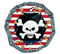 Liontouch - Bouclier Pirate - Capitaine Rayure Rouge - 3-8 Ans | Jouet en Mousse pour Petits Garçons avec Motif Crâne - Accessoire Idéal pour Déguisements et Costumes pour Naviguer dans Les Caraibes