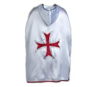 Liontouch Cape Chevalier Enfant - Chevalier Maltais, Taille Unique, 3-8 Ans | Chevalier Maltais | Cape Médiévale avec Croix Rouge pour Déguisement, Jeu de Rôle & Aventures Historiques de Templier