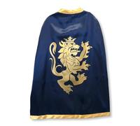 Liontouch - Cape de Chevalier Noble, Bleu | Age 3-8 Ans - Taille Unique | Manteau de Jeu Médiéval pour Enfants avec Thème du Lion Doré | Déguisements, Tenues Elégantes et Costumes Royaux pour Enfants