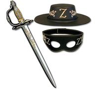 Liontouch Coffret de Déguisement Z-Bandit - Épée, Masque & Chapeau, 3-8 Ans | Z-Bandit | Coffret avec Épée en Mousse, Masque & Chapeau pour Déguisement, Jeu de Rôle & Aventures de Héros Masqué