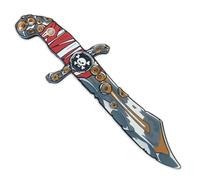 Liontouch Couteau Pirate en Mousse pour Enfant - Rayure Rouge, 3-8 Ans | Capitaine Rayure Rouge | Poignard en Mousse avec Motif Crâne pour Déguisement Pirate, Jeu de Rôle & Aventures