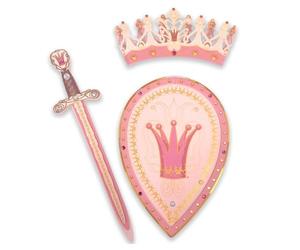 Liontouch - Ensemble Épée, Bouclier & Couronne de la Reine Rosa pour Filles 3-8 Ans | Jeu de Rôle Médiéval pour Le Jeu d'Imitation des Enfants en Rose | Accessoires sûrs pour déguisements royaux