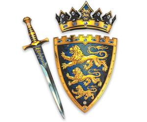 Liontouch - Épée, Bouclier & Couronne du Roi Lion Triple | Ensemble Médiéval en Mousse pour Prétendre Jouer | Armes et Accessoires de Bataille sûrs pour Dress Up, Cosplay et Costumes Royaux