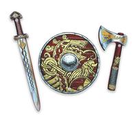 Liontouch - Épée, Bouclier & Hache Viking | Garçons 3-8 Ans | Ensemble Médiéval du Chef Harald pour Petits Guerriers et Joueurs de Berserker | Accessoires d'Armes pour Déguisements et Costumes