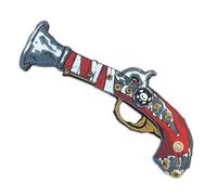 Liontouch - Pistolet Pirate - Capitaine Rayure Rouge | Jouet en Mousse d'imitation avec Motif de crâne | Armes sûres et Armure de Bataille pour Les déguisements et Costumes d'enfants