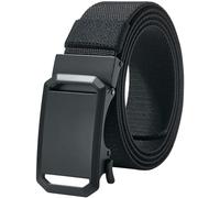 LionVII Ceinture élastique à cliquet avec boucle automatique, réglable et extensible, ceinture de travail pour homme, 130 cm (Noir)