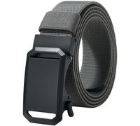 LionVII Ceinture élastique à cliquet avec boucle automatique, réglable et extensible, ceinture de travail pour homme, 130 cm (Gris)