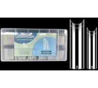 LIONVISON Lot de 504 faux ongles carrés XXL de 12 tailles, demi-couvrance, sans courbe C, droits, effilés - Extrémités transparentes extra longues pour ongles acryliques professionnels - Utilisation