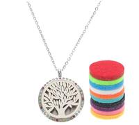 LIOOBO 1 ensemble Collier Pendentif Diffuseur Huiles Essentielles Acier Inoxydable Design Élégant Arbre Accessoire Aromathérapie Chic et Pratique pour Style Unique Couleur Aléatoire