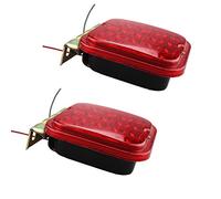 LIOOBO® - 1 Paire de Feux antibrouillard arrière LED pour Voiture - Cadre en Fer - Anti-Collision - 20 LED - 12 V, Red, Size 2