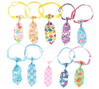 LIOOBO 10pièces Cravate De Pâques pour Animaux De Compagnie avec Collier Réglable Accessoires Festifs pour Chiens Et Chats